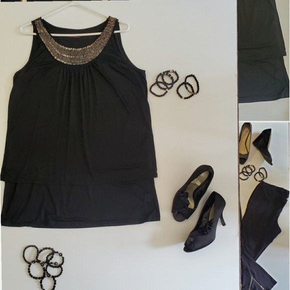 Black dress/top bracelets and shoes - Picture 1 of 7
